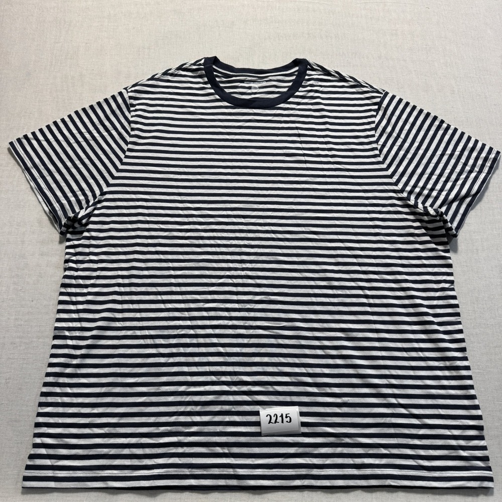 Amazon Essentials Striped T-Shirt Mens 2XL Black& White New Without Tags